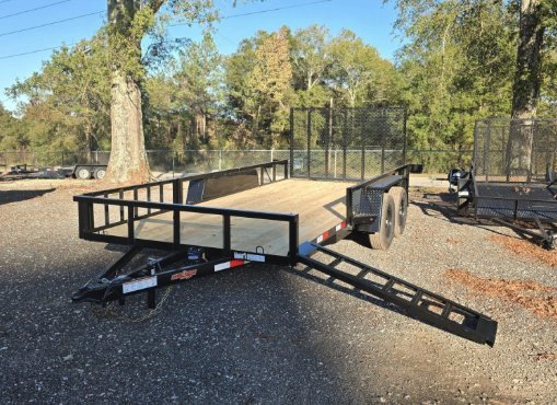 2026 Down To Earth Trailers 7x14 7000 lb 7K Tandem Axle Utility Trailer