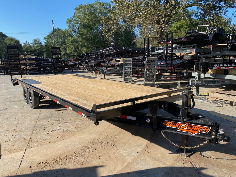 2026 Down To Earth Trailers 8.5x24 10k 5 Ton Flatbed Deckover Trailer