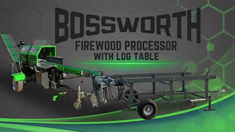 2024 Bossworth 20 Ton Firewood Processor with Log Table, 13 .5 HP Briggs Engine