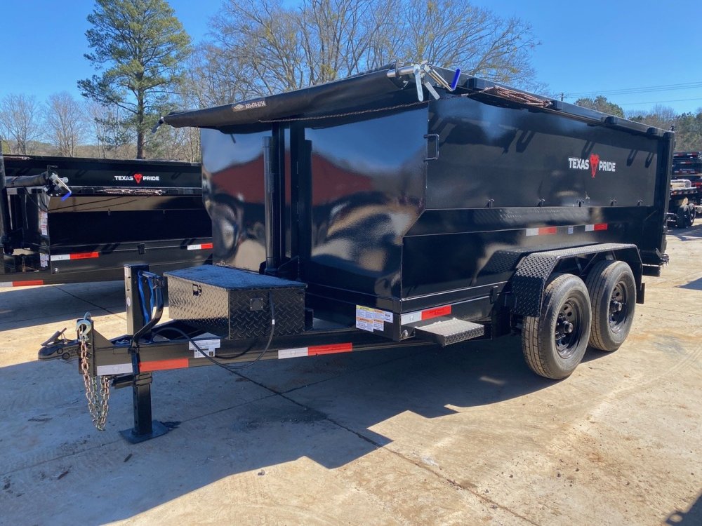 2026 Texas Pride 7x12 4ft 14K Dump Trailer - TELE Hoist, 7-Gauge Floor, 6" Channel Frame, Built-In G