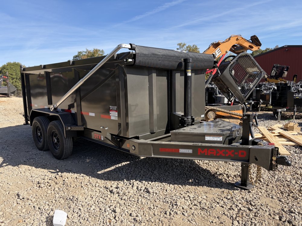 2027 MAXXD Trailers 2027 MaxxD DTX 7x14 Dump Trailer - 4' Sides, 15,600 LB GVWR, Telescopic Hoist, 7
