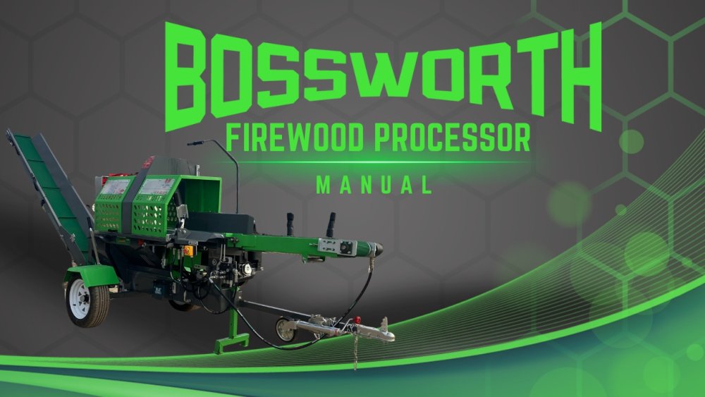 2024 Bossworth 20 Ton Manual Firewood Processor with 13.5 HP Briggs Engine