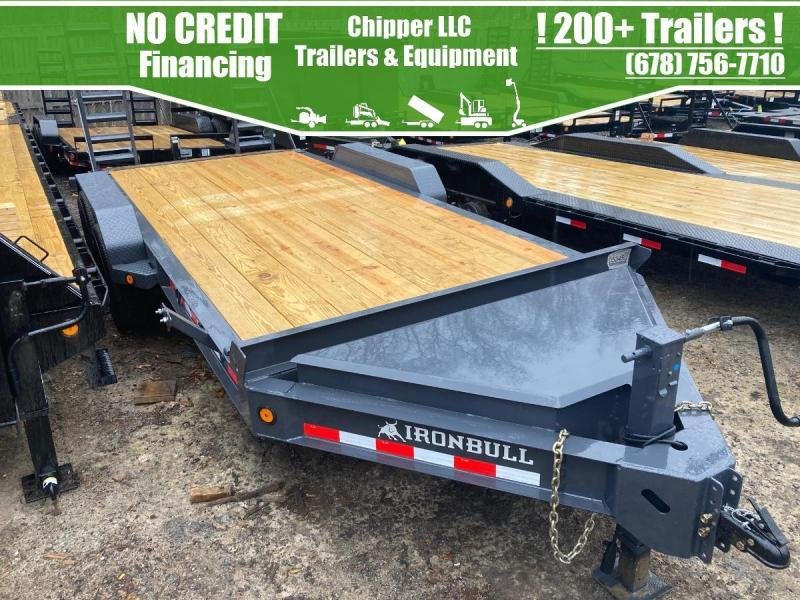 2026 Iron Bull EWB 7x18 14k 7 Ton HD I-Beam Equipment Trailer Ramps