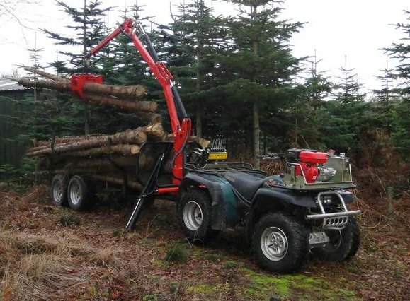 1 Ton Log Trailer with 11' Grapple