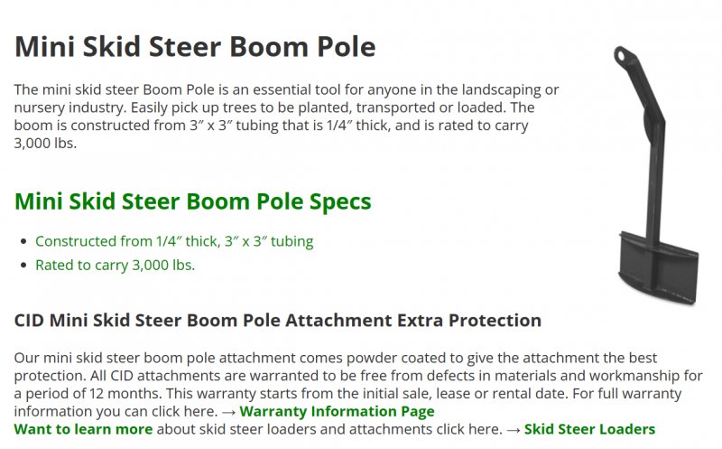 Dingo Tree Boom Pole