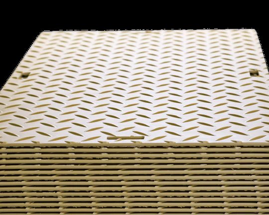 4'x 8' Heavy Duty Ground Protection Mats - Non-Slip, Waterproof, Recyclable HDPE Mats for Constructi