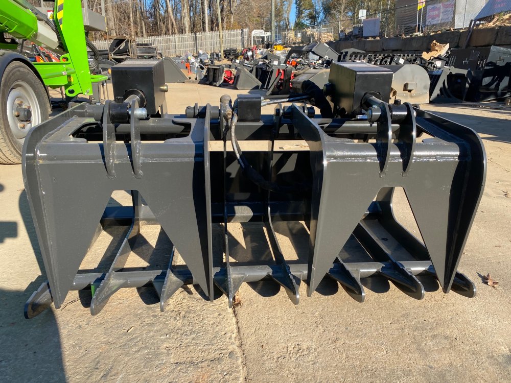 48" Dual Cylinder Root Grapple for MT Plate