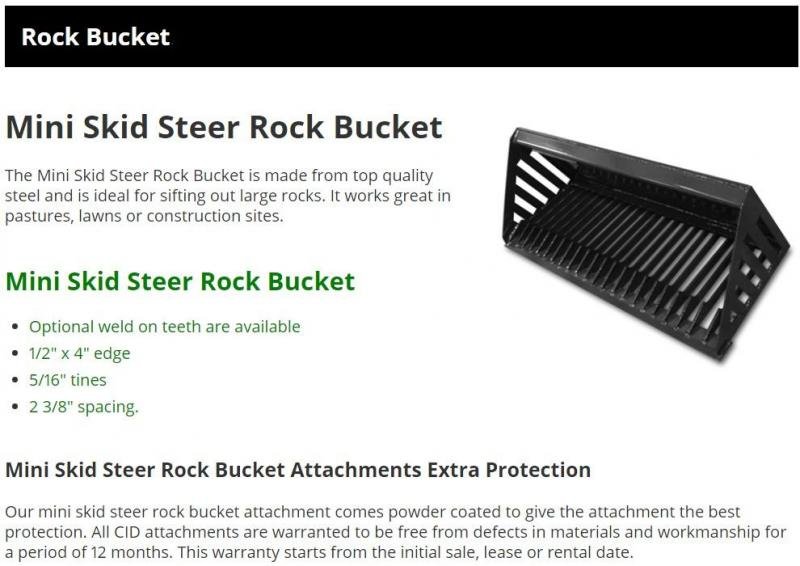 48" Rock Bucket