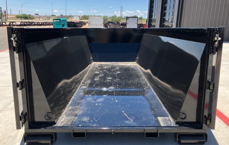 MaxxD RSX 16' Roll Off Dumpster Bin - 4' Solid Sides, 10 Gauge Floor & Sides, 16 Cubic Yard Capacity
