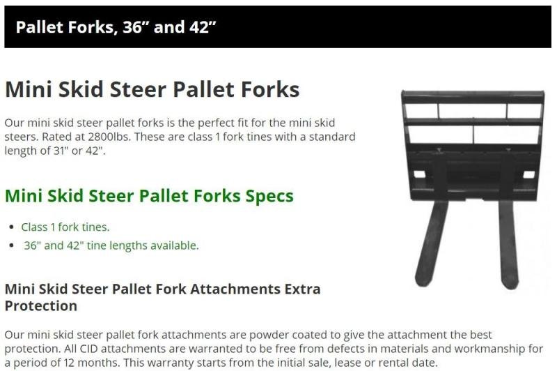 MTPF42 42" 2800# Pallet Fork