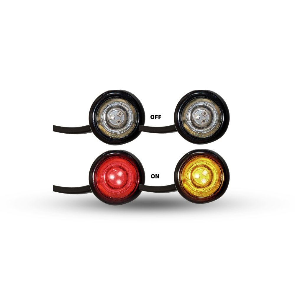 3/4" Pop In/Bullet Clearance Light - Amber or Red