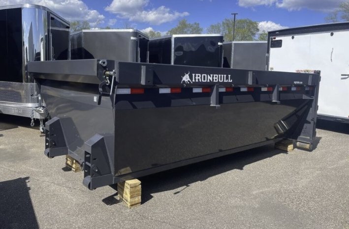 2026 Iron Bull Iron Bull 7x14 14-Yard RB Roll-Off Dumpster Bin - Gray