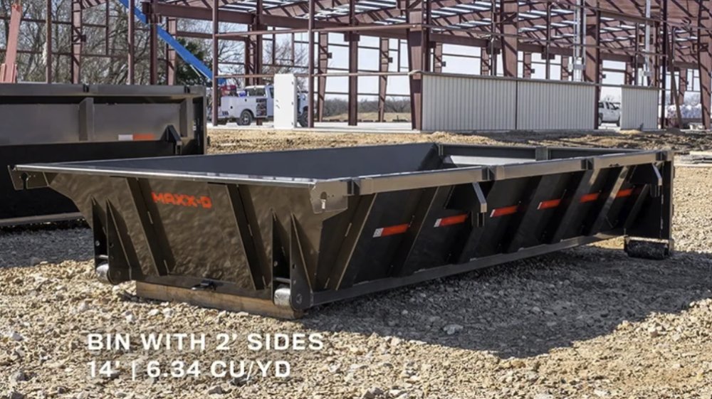 2026 MAXXD Trailers ROX 7x14 Roll Off Concrete Dumpster - 2' Sides - 7 Cubic Yard Can