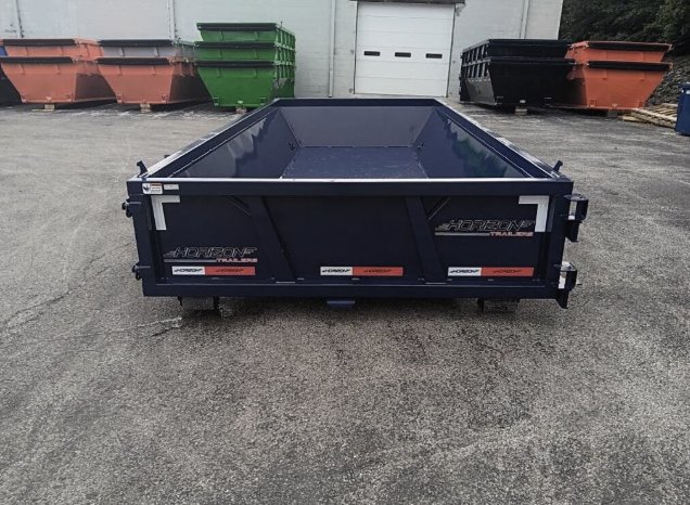 Horizon HCZ 8.5 Yard Concrete Roll Off Dumpster - 16' Length, 2' Sides, 7 Gauge Heavy Duty Can
