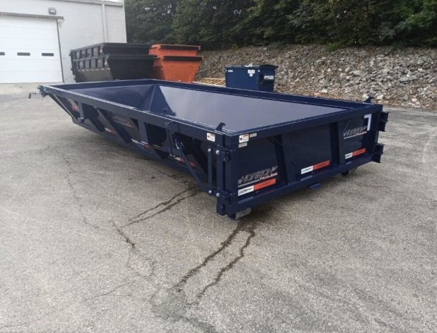 Horizon HCZ 8.5 Yard Concrete Roll Off Dumpster - 16' Length, 2' Sides, 7 Gauge Heavy Duty Can