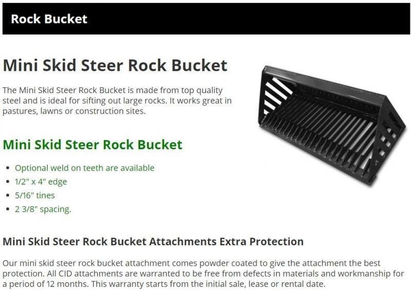 DRB44 44 Rock Bucket