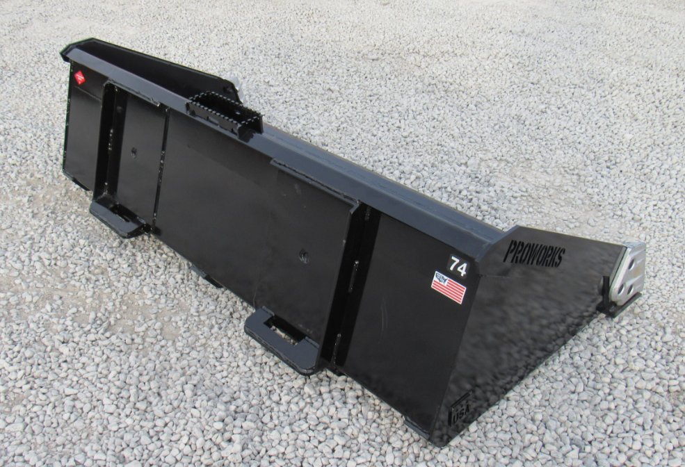 74" Severe Duty Smooth Bucket with Side Cutters