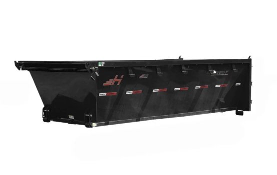 Horizon EDZ 16 Yard Roll Off Dumpster - 16' Length, 4' Sides, Heavy Duty Roll Off Can BLK
