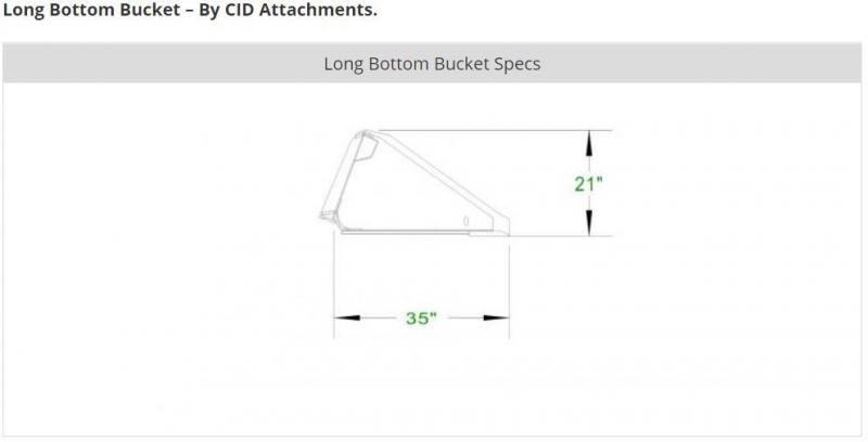 66" Long Bottom Smooth Bucket