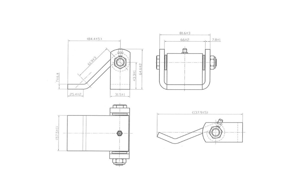 5-3/8" Heavy Duty Greaseable Strap Style Truck Trailer Cargo Dump Door Hinge