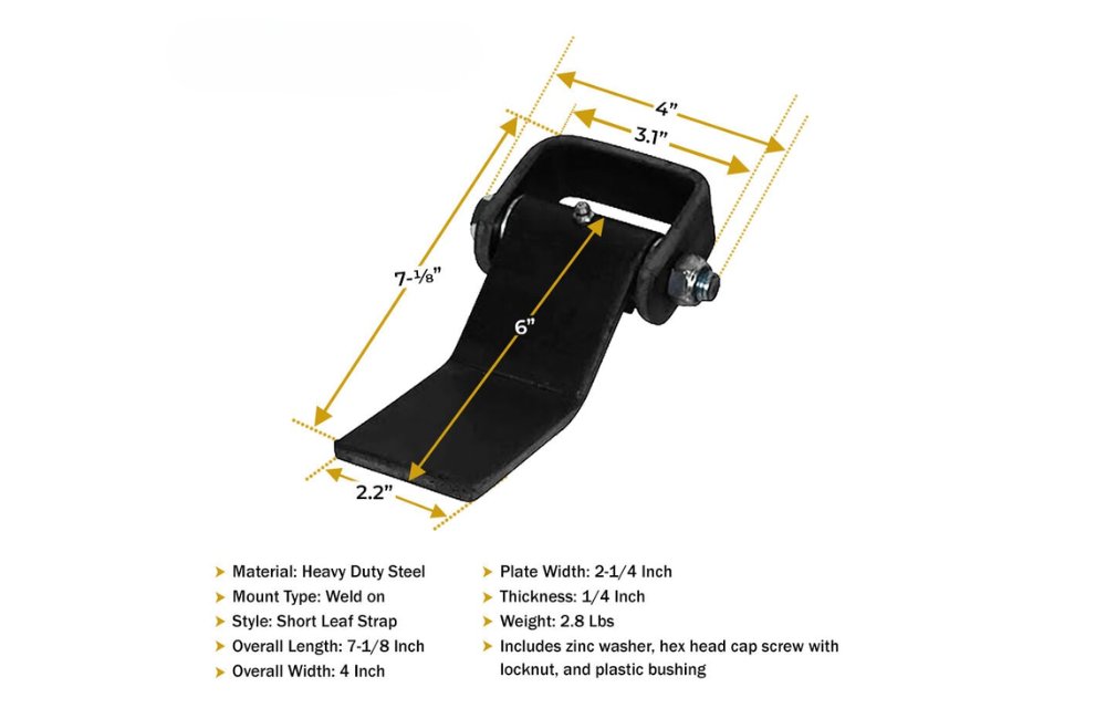 7-1/8" Heavy Duty Greaseable Strap Style Truck Trailer Cargo Dump Door Hinge