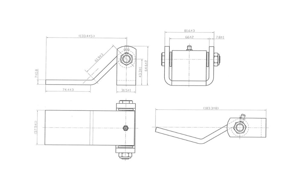 7-1/8" Heavy Duty Greaseable Strap Style Truck Trailer Cargo Dump Door Hinge