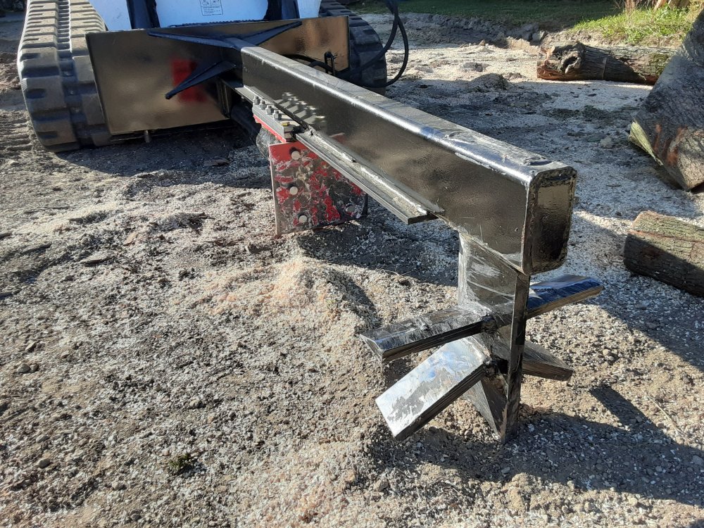 Inverted 6-way Log Splitter Attachment