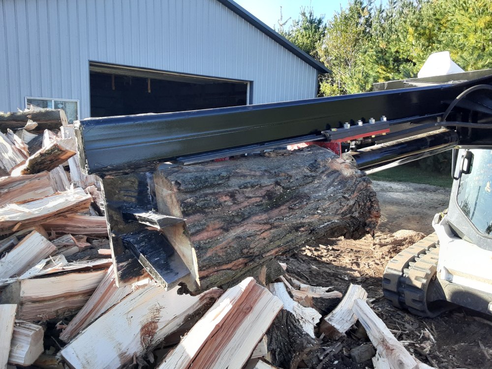 Inverted 6-way Log Splitter Attachment