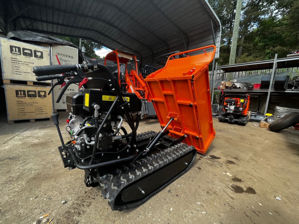 Austter 1100 lbs rated Flatbed Track Dump Cart