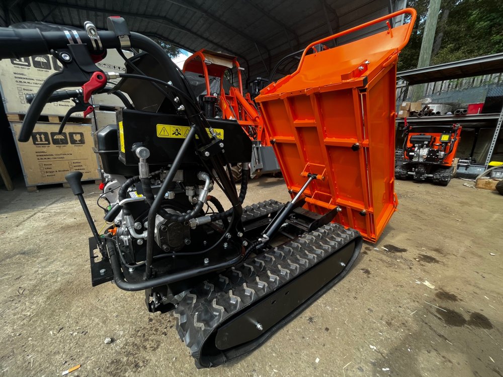 Austter 1100 lbs rated Flatbed Track Dump Cart