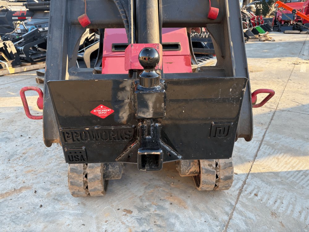 PROWorks Mini Skid Steer to Trailer Receiver Hitch Plate Attachment with Gooseneck Ball