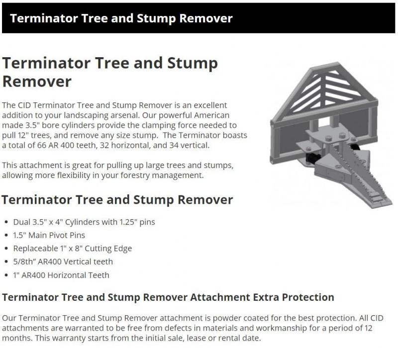 Tree Terminator and Stump Remomver