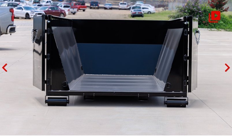 2026 MAXXD Trailers ROX 7x14 Roll Off Dumpster - 4' Sides - 14 Cubic Yard Can