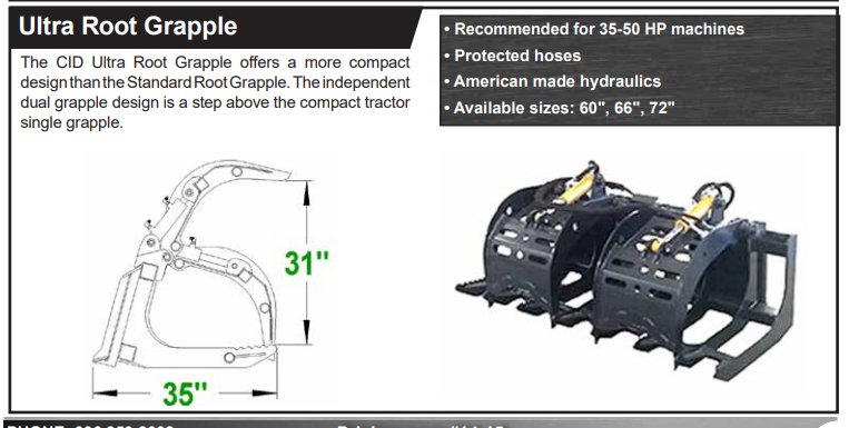 ULRG60 60 CID Ultra Compact Root Grapple