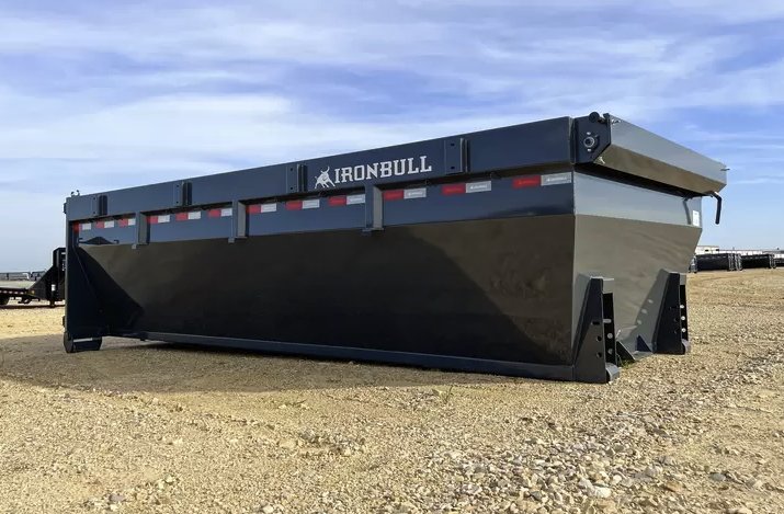 2026 Iron Bull Iron Bull 7x16 16-Yard RB Roll-Off Dumpster Bin - Gray