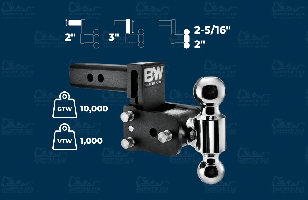 B&W 2" TOW AND STOW HITCH 3" DROP - TS10033B
