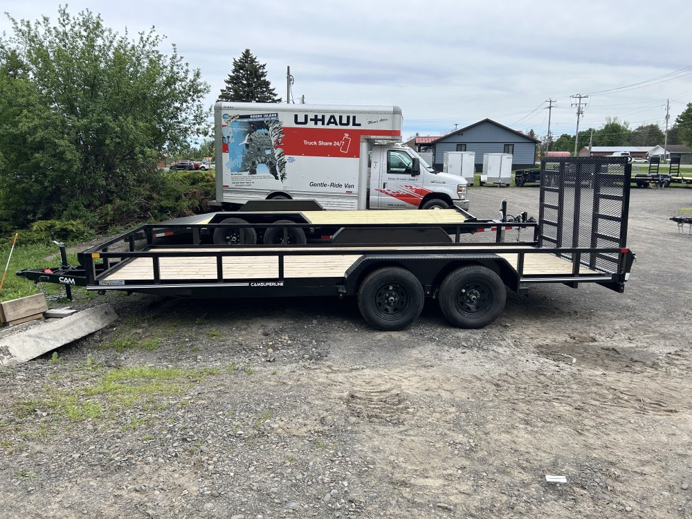 7x18 CAM TUBER TOP TANDEM AXLE 7K CAM SUPERLINE Landscape Trailer