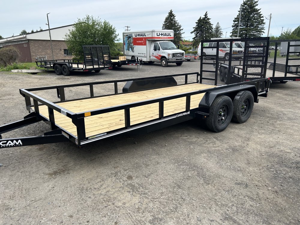 7X16 CAM TUBE TOP RAIL TANDEM AXLE 7K CAM SUPERLINE Landscape Trailer
