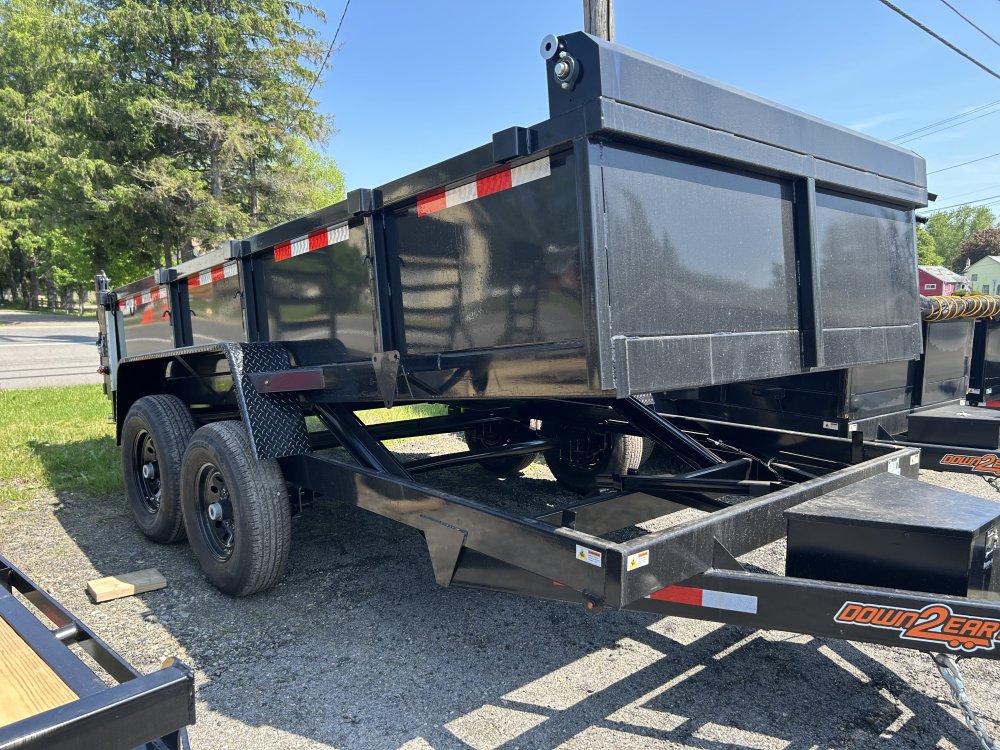 7X14 DUMP TRAILER 14K Dual Cylinder DOWN 2 EARTH TRAILER Dump Trailer