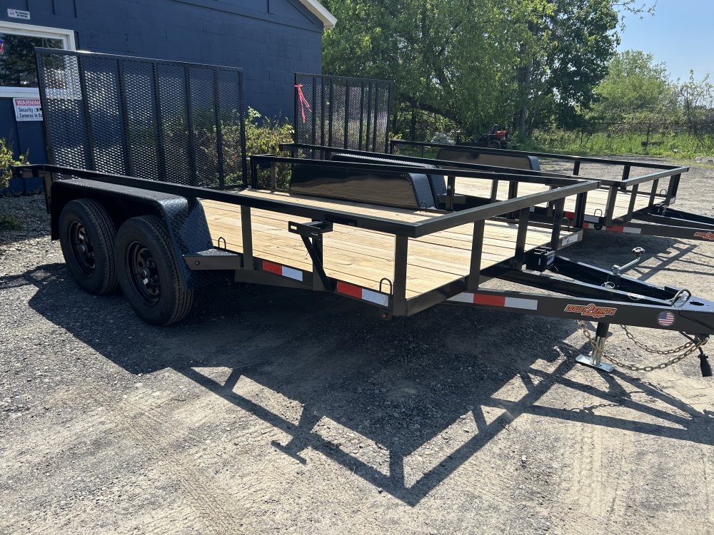 7x12 TANDEM AXLE TOP TUBE LANDSCAPE DOWN 2 EARTH TRAILER DECK OVER TRAILER Trailer