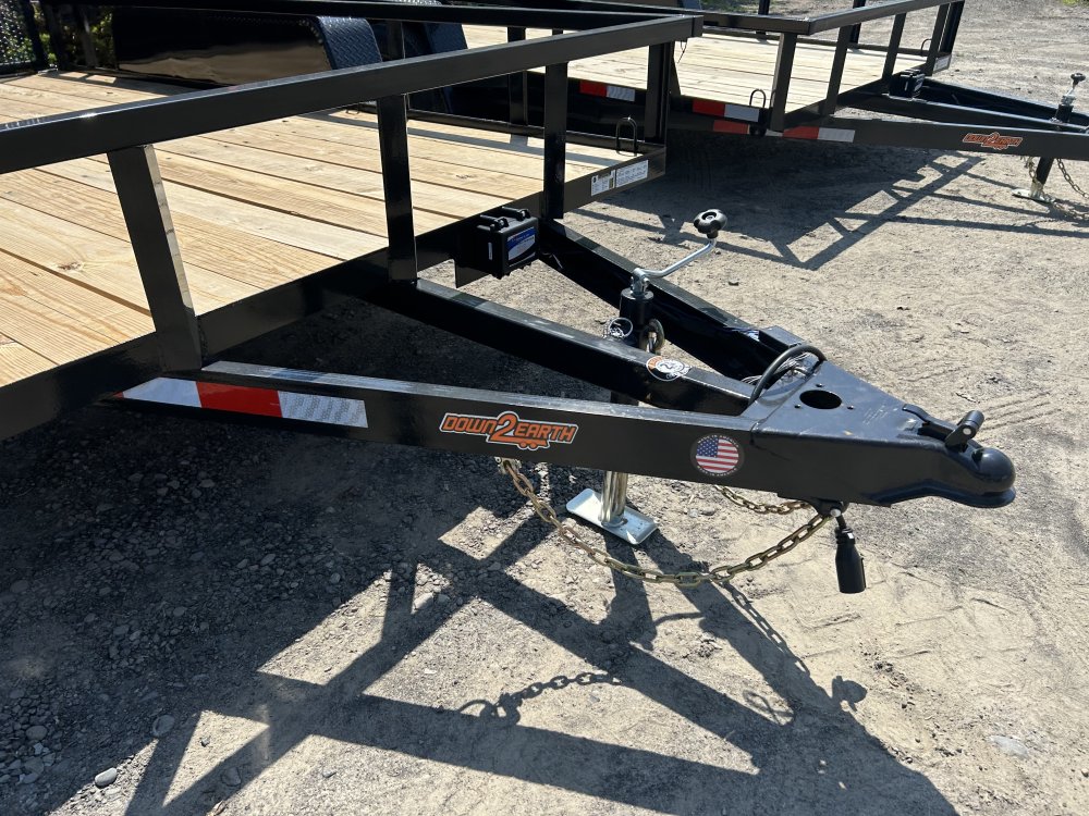 7x12 TANDEM AXLE TOP TUBE LANDSCAPE DOWN 2 EARTH TRAILER DECK OVER TRAILER Trailer