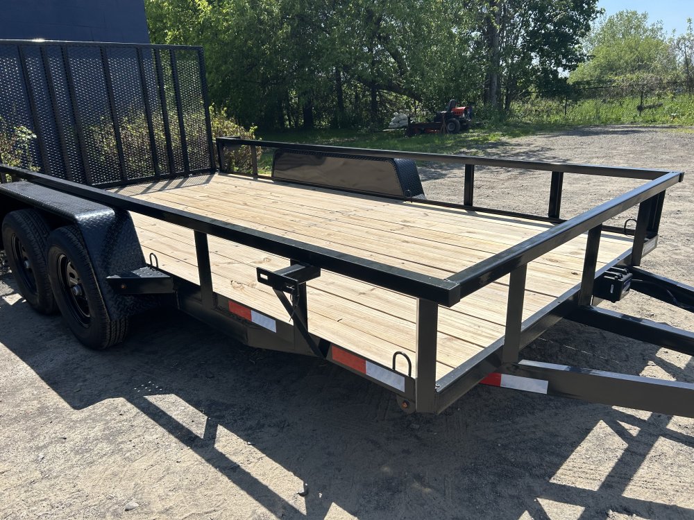7x12 TANDEM AXLE TOP TUBE LANDSCAPE DOWN 2 EARTH TRAILER DECK OVER TRAILER Trailer