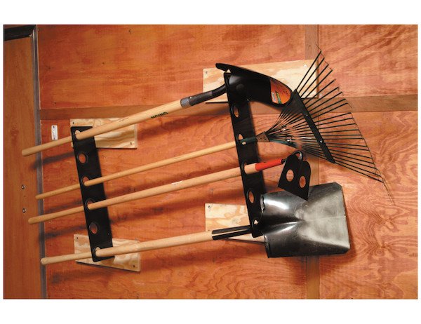 Hand tool rack for enclosed