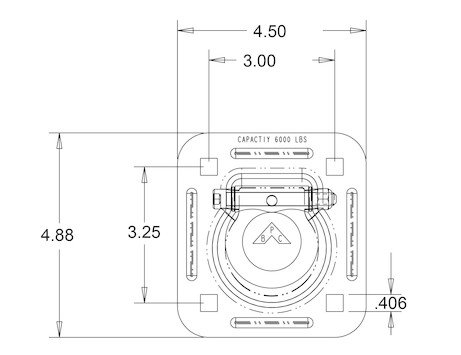 Recessed d-ring tie down