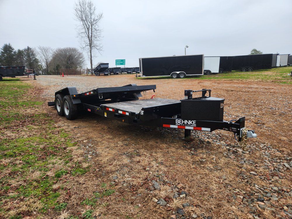 2026 Behnke 83X22 20K Partial Tilt w/ Oak Deck, Toolbox and Extra D-Rings