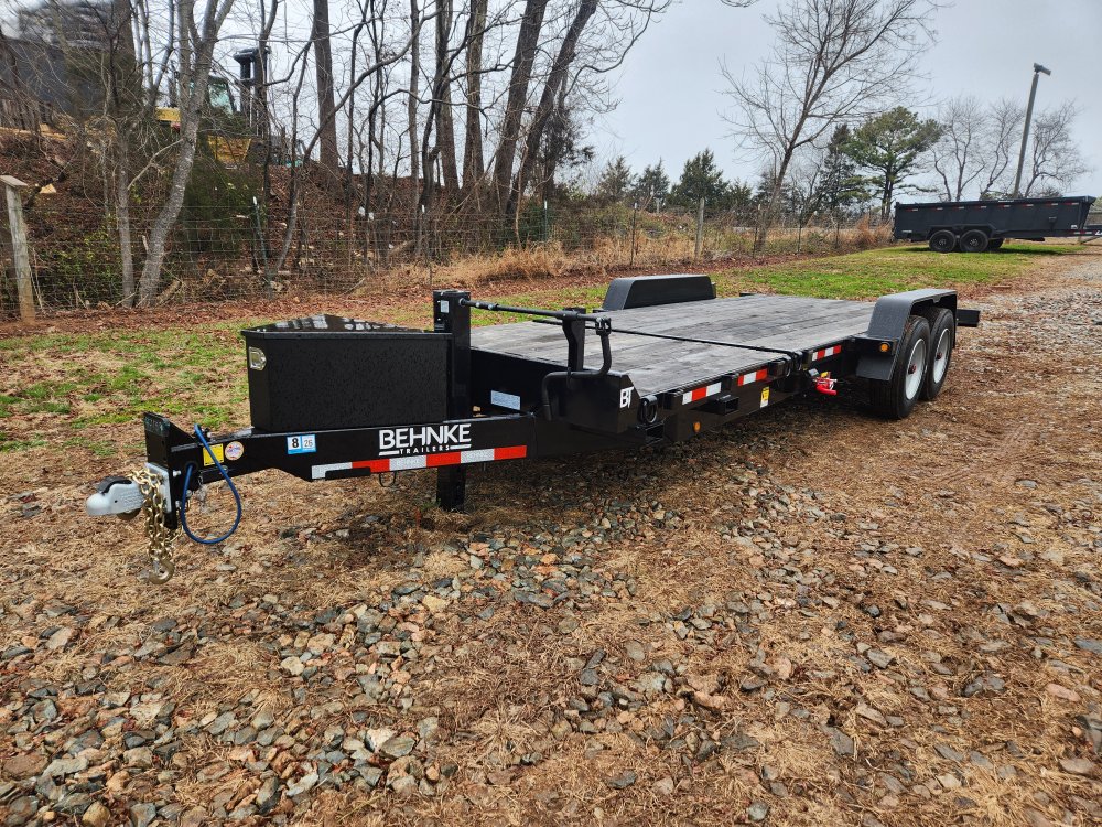 2026 Behnke 83X22 20K Partial Tilt w/ Oak Deck, Toolbox and Extra D-Rings