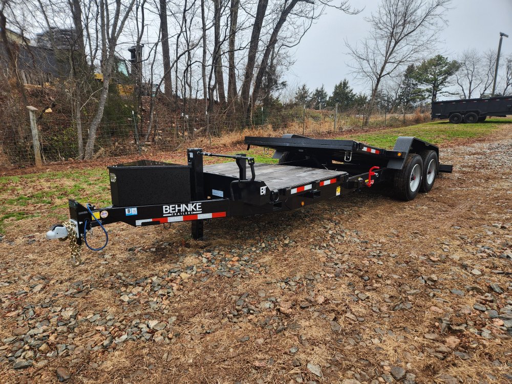2026 Behnke 83X22 20K Partial Tilt w/ Oak Deck, Toolbox and Extra D-Rings