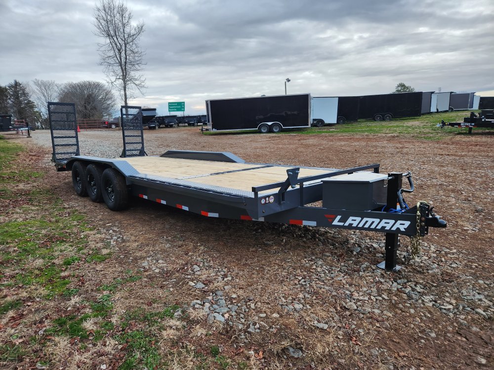 2026 Lamar Trailers 102x24 21k Equipment Hauler w/ Toolbox, Winch Plate and Stand-Up Ramps