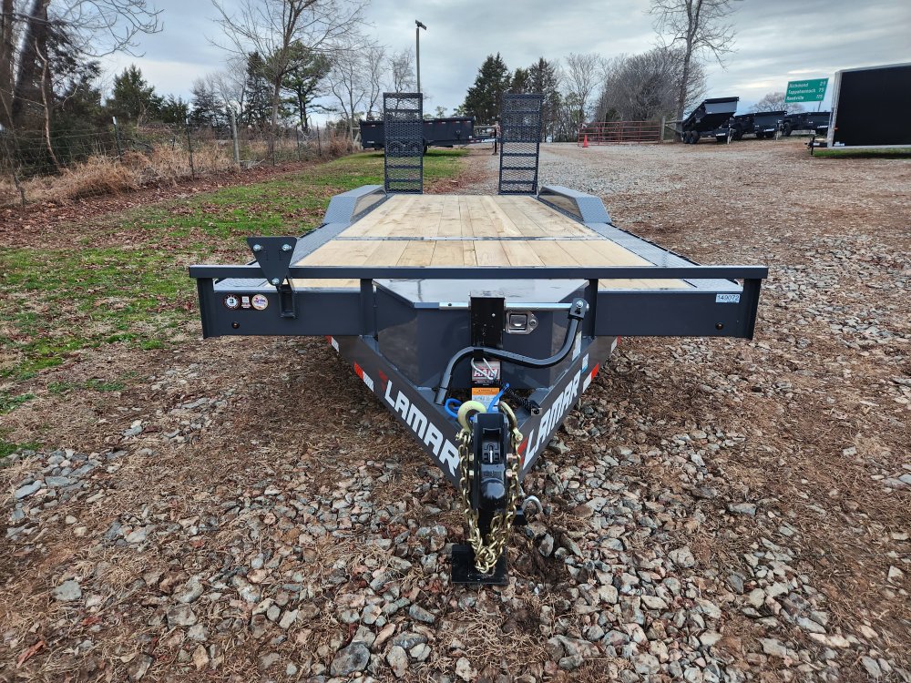 2026 Lamar Trailers 102x24 21k Equipment Hauler w/ Toolbox, Winch Plate and Stand-Up Ramps