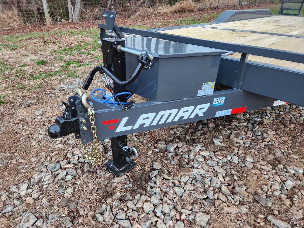 2026 Lamar Trailers 102x24 21k Equipment Hauler w/ Toolbox, Winch Plate and Stand-Up Ramps